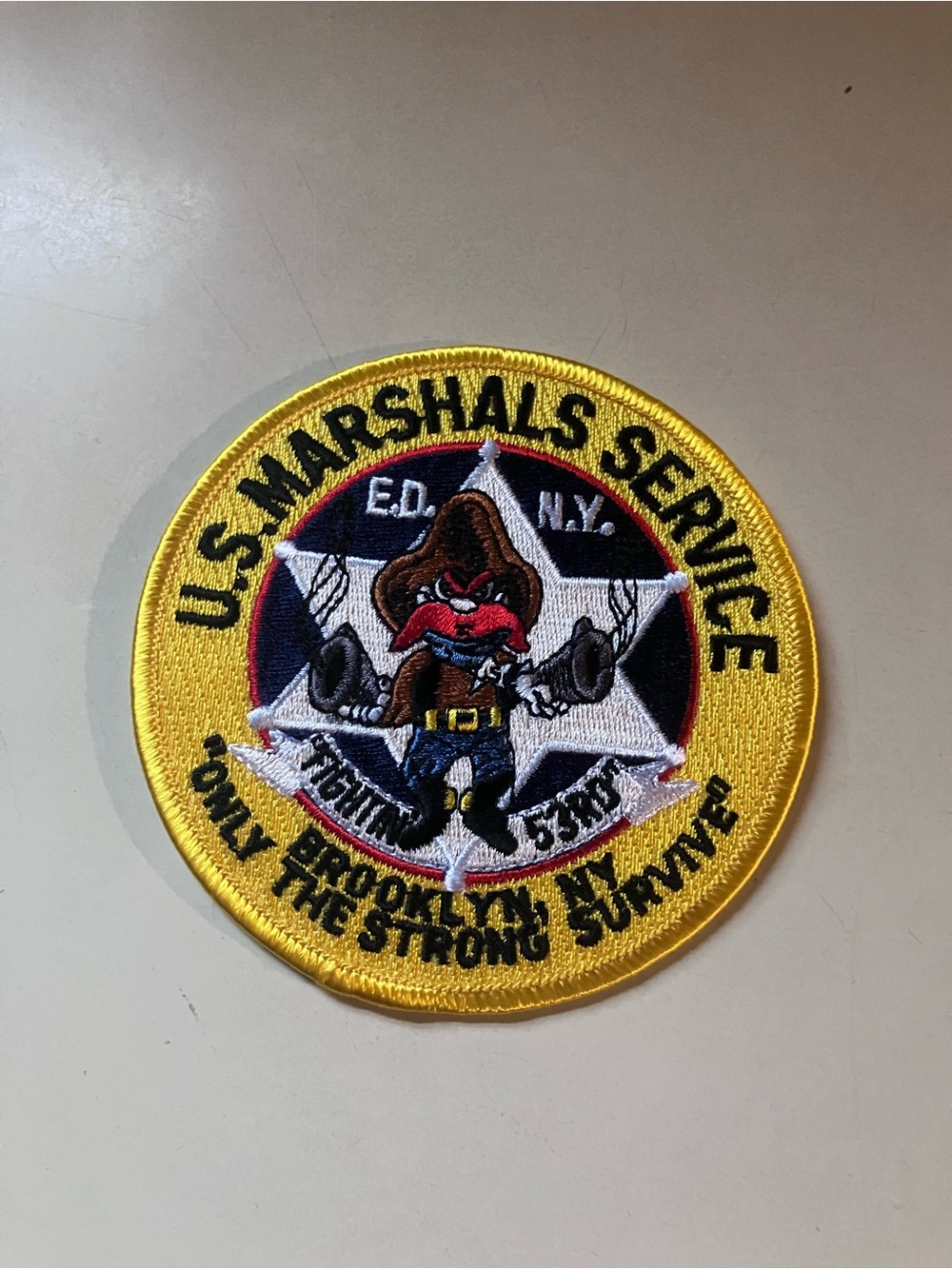 U.S. Marshals Service Embroidered Patch - Yellow Black Blue Red